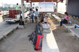 Une séance école avant l'embarquement...